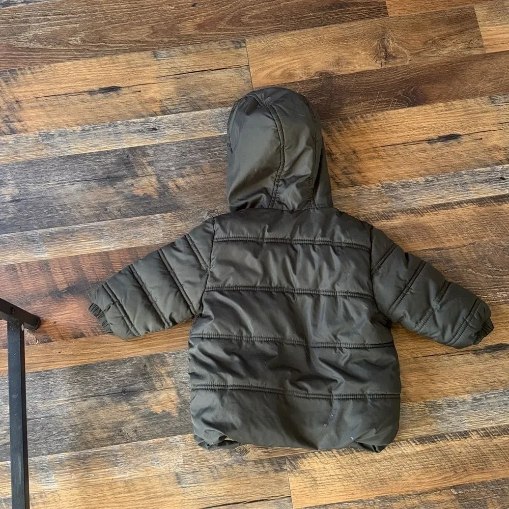 Tahari Olive Green Winter Jacket Puffer